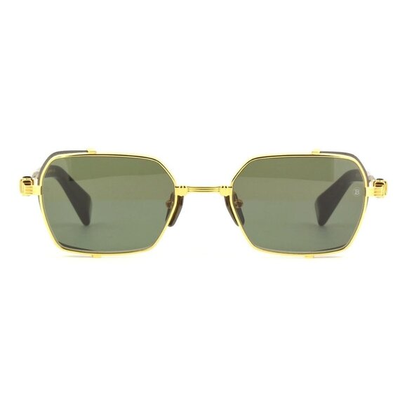 New BALMAIN Brigade III Gold Square BPS-117 A Sunglasses Women - Picture 2 of 4